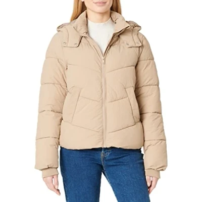 Abbildung von Pieces Pcjamilla Short Puffer Jacket Winterjacke, Damen, Größe: Small, Silver mink