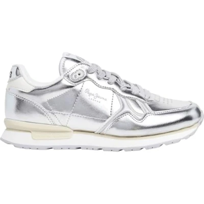 Abbildung von Pepe Jeans BRIT Sneaker low, Damen, Größe: 39, Silver Schuhe