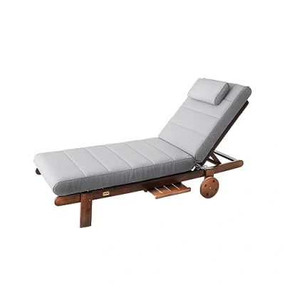 Abbildung von PillowPrim Gartenmöbel Matratze, für Liege, Sonnenliegen, Balkon, Outdoor, Liegenauflage, Polster, Sofa, Sitzkissen, Aschgrau, 204x60 cm