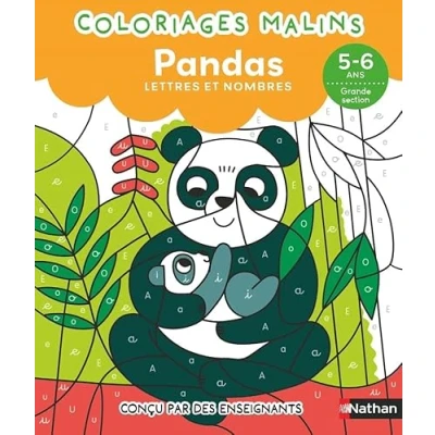 Abbildung von Coloriages malins Pandas lettres et nombres 5 6 ans GS