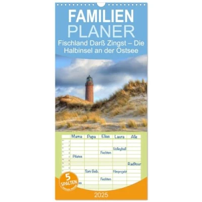 Abbildung von Familienplaner 2025 Fischland Darß Zingst Die Halbinsel an der Ostsee mit 5 Spalten (Wandkalender, 21 cm x 45 cm), CALVENDO
