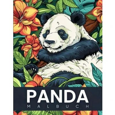Abbildung von Panda Malbuch: 50 Niedliche Pandamotive zur Stressbewältigung und Entspannung Tier Malbuch für Erwachsene, Kinder Jugendliche
