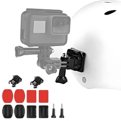 Abbildung von 12 Pcs Halterung Sets Halter Mount Halterungen Zubehör Klebehalterung Helmbefestigung,Flache und Gebogene Halterung,Kompatibel mit GoPro Hero Session 4,3,3+,2,1 Action Kamera