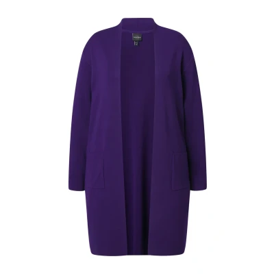 Abbildung von Ulla Popken LONG OPEN Front Sweater Strickjacke dark, Damen, Größe: 46/48, Dark