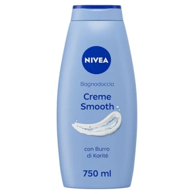Abbildung von NIVEA Duschbad Creme Smooth 750 ml, Duschgel in reinigender und pflegender Creme, Duschcreme angereichert mit Sheabutter, Vitaminen C, E pflegenden Ölen zartem Duft