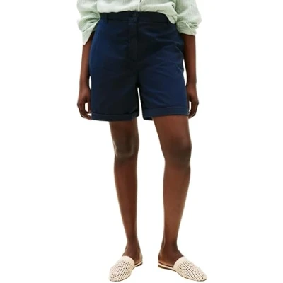 Abbildung von Tommy Hilfiger Curve Shorts CRV CO BLEND GMD Chino SHORT in Großen Größen, Qualität, Logostickerei