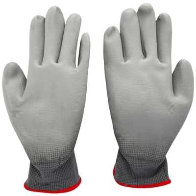 Abbildung von Blackrock Smart Touch Leichte Arbeitshandschuhe PU Handfläche beschichtet kompatibel mit Touchscreen Handys und Tablets Größe 7/S, Grau, S/7