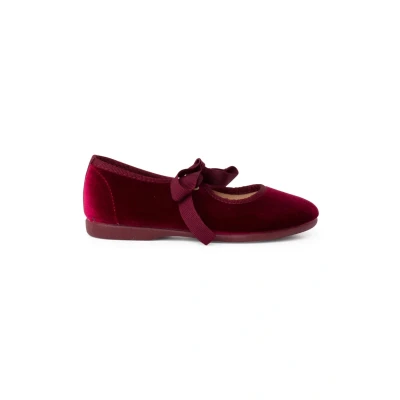 Abbildung von Pisamonas Merceditas LAZO Riemchenballerina für Kinder, Größe: 25, Burdeos Schuhe
