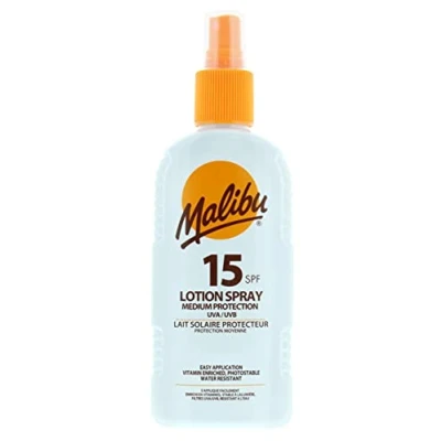 Abbildung von Malibu Sun LSF 15 Lotion, Sonnencreme mit mittlerem Schutz, wasserabweisend, Vitamin angereichert, 200 ml