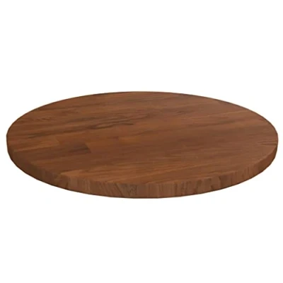 Abbildung von vidaXL Runde Tischplatte Massivholzplatte Eichenplatte Holzplatte Platte Ersatztischplatte Dunkelbraun Ø30x1,5cm Behandeltes Eichenholz