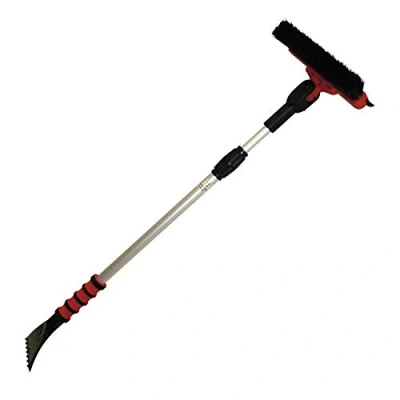 Abbildung von Petex 46030000 Schneebesen / Eiskratzer 4603 mit Gummilippe, Besen 90 schwenkbar, Teleskopstange Länge 86 132 cm