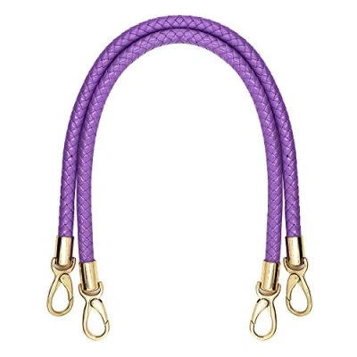 Abbildung von POFET Paar DIY Umhängetasche Ersatzgriff Geflochtene Seil Handtasche Gurt Pink