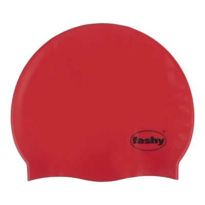Abbildung von Fashy Badekappe Silikon Badehaube Sporthaube Damen Herren Rot