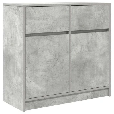 Abbildung von vidaXL Sideboard mit Schublade Betongrau 80x34x76 cm Holzwerkstoff