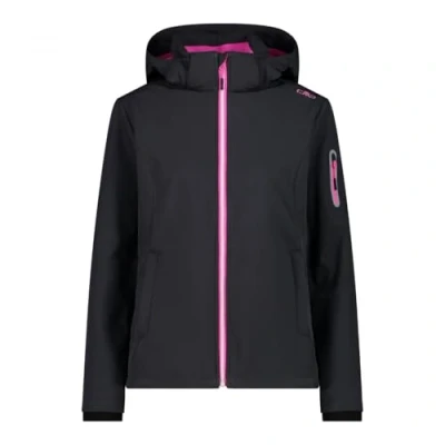 Abbildung von CMP Woman Jacket ZIP HOOD Softshelljacke, Damen, Größe: 44, Antracite/festival