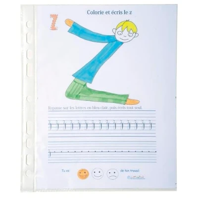Abbildung von Exacompta 5120E 100er Pack PP Kunststoff Prospekthüllen 17 x 22cm transparent genarbt oben offen Klarsichtfolie Plastikhülle Klarsichthülle ideal für Ordner Ringbücher und Hefter