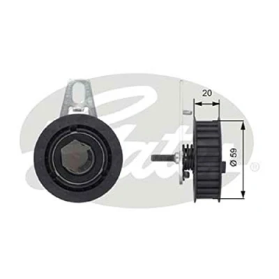 Abbildung von GATES FleetRunner Micro V Stretch Fit T43108 Spannrolle, Zahnriemen ALFA ROMEO: Spider, GT, LANCIA: Dedra Limousine