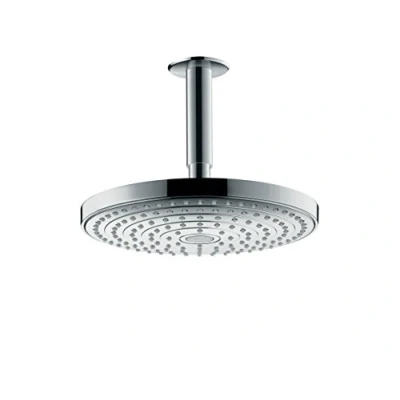 Abbildung von hansgrohe Regenduschkopf &quot;Raindance Select S&quot;, (Kopfbrause, Deckenanschluss), 24cm, 2 Strahlarten mit Deckenanschluss, chrom