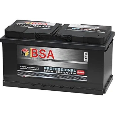 Abbildung von BSA Autobatterie 105Ah 12V 930A/EN ersetzt 100Ah Extreme Startkraft