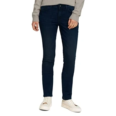 Abbildung von TOM TAILOR Damen 1030588 Alexa Slim Jeans, 10282 Dark Stone Wash Denim, 26W / 34L