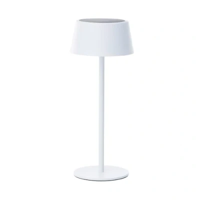Abbildung von Brilliant LED Außen Tischleuchte &quot;Picco&quot;, Solar und per USB ladbar, 30 cm, 300 lm, 3000 K, IP44, Metall, weiß