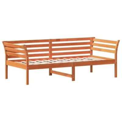 Abbildung von vidaXL Tagesbett ohne Matratze Wachsbraun 80x200 cm Massivholz Kiefer, Sofabett, Schlafsofa, bequemes Gästebett, Komfortables Schlafsofa