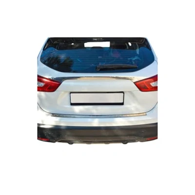 Abbildung von OMAC Ladekantenschutz Stoßstange kompatibel mit Nissan Qashqai J11 2014 2017 Edelstahl Chrom
