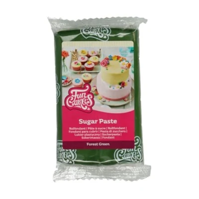 Abbildung von FunCakes Rollfondant Forest Green: Einfach zu verwenden, glatt, flexibel, weich und biegsam, perfekt zum Dekorieren von Kuchen, halal, koscher glutenfrei, 250 g