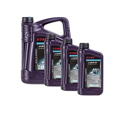 Abbildung von ROWE 5 + 3x 1 Liter HIGHTEC SYNTH RS SAE 0W 40 Motorenöl Pkw Motoröl für moderne und sportliche Otto oder Dieselmotoren, mit ohne Turboaufladung
