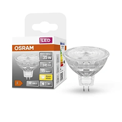 Abbildung von OSRAM Star Reflektor LED Lampe für GU5.3 Sockel, klares Glas ,Warmweiß (2700K), 345 Lumen, Ersatz herkömmliche 35W Leuchtmittel, nicht dimmbar, Double Pack