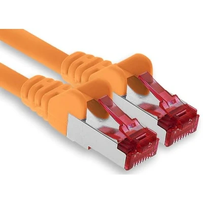 Abbildung von 1aTTack.de 1x 20m CAT6 Patchkabel S/FTP PIMF Schirmung CAT.6 RJ45 Netzwerkkabel Ethernetkabel DSL LAN Router Switch Modem Patchfeld orange 1 Stück