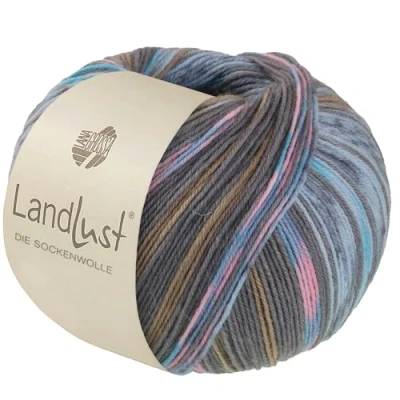 Abbildung von LANA GROSSA Landlust die Sockenwolle Garn aus Merinowolle in verschiedenen Farben Handstrickgarn 80% Schurwolle (Merino) &amp; 20% Polyamid 100g Wolle zum Stricken Häkeln 420m