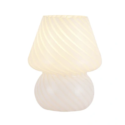 Abbildung von Lindby Tischleuchte Andriana, weiß, Glas, Ø 15 cm