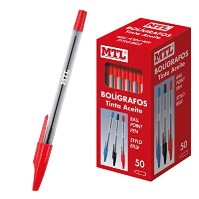 Abbildung von MTL Dohe Kugelschreiber mit Kapuze, 1 mm, Rot, 50 Stück (1 Stück)