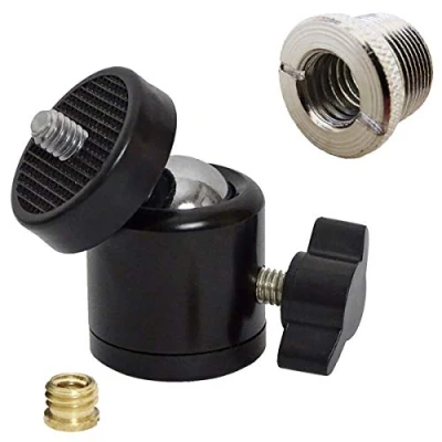 Abbildung von keepdrum Kugelgelenk Stativ Adapter drehbar 1/4 zu 3/8 + Reduziergewinde 5/8