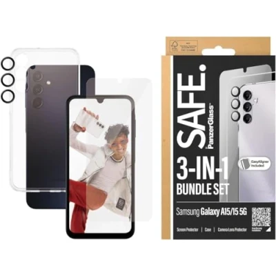 Abbildung von Samsung Galaxy A15 (5G) Hülle Kunststoff PanzerGlass Hard Case/Backcover Handyhülle Transparent Shockproof/Stoßfest