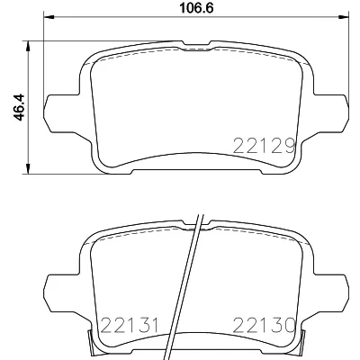 Abbildung von HELLA 8DB 355 024 911 Bremsbelagsatz mit akustischer Verschleißwarnung Zubehör OPEL: Astra K Sports Tourer, Schrägheck