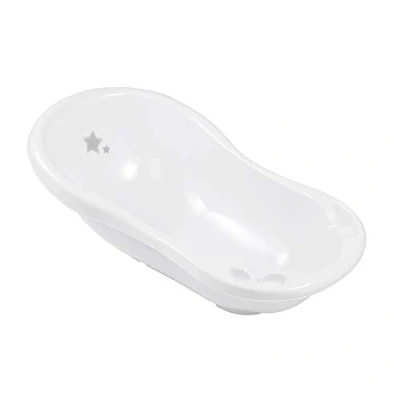 Abbildung von keeeper Star Ergonomische Babywanne mit Stöpsel, Ab 0 bis ca. 12 Monate, 84 cm, Maria, Weiß