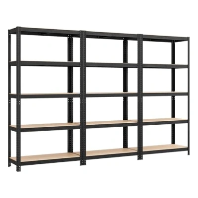 Abbildung von SONGMICS Schwerlastregal, Kellerregal, Lagerregal, 40 x 270 180 cm, Regal mit Stahlgestell, bis 875 kg belastbar, 5 verstellbare Ablagen, schwarz GLR040B03