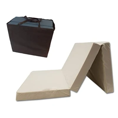 Abbildung von Odolplusz Klappmatratze Faltmatratze Klappbett Made IN EU als Matratze Gästebett Gästematratze einsetzbar (Beige mit Tasche, 80 x 200 cm)