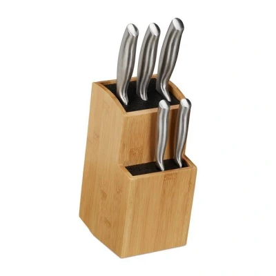 Abbildung von relaxdays Messerblock zweistufig aus Bambus