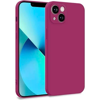 Abbildung von MyGadget Hülle für iPhone 13 Zweilagige Handyhülle mit Kameraschutz Cover Innenfutter &amp; Silikon außen Wein Rot