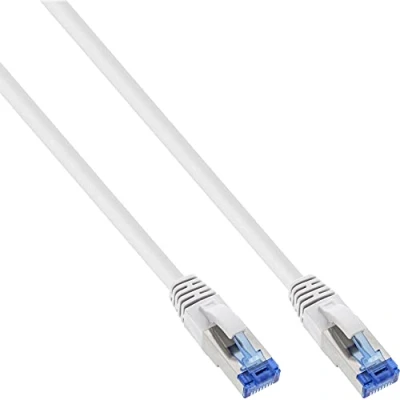 Abbildung von InLine 76802W Patchkabel, S/FTP (PiMf), Cat.6A, 500MHz, halogenfrei, Kupfer, weiß, 2m