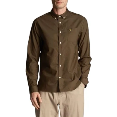 Abbildung von Lyle &amp; Scott Regular FIT Light Weight Oxford Hemd, Herren, Größe: Small, Olive