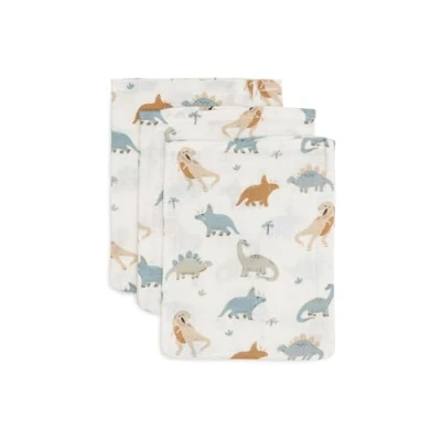 Abbildung von Jollein 536 848 67100 Waschlappen/Waschhandschuhe 3er Set Dino Roarsome (15x20 cm)