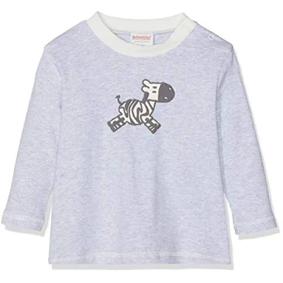 Abbildung von Schnizler Baby Mädchen Sweat Shirt Interlock Zebra 813176, 37 Grau/Melange, 86