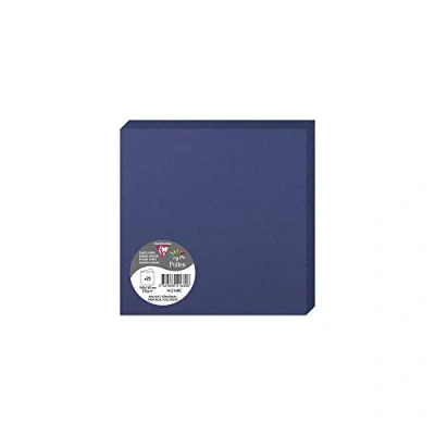 Abbildung von Clairefontaine 2168C Packung (mit 25 Doppelkarten Pollen, Gefaltet, 160 x 160mm) 210g, Königsblau