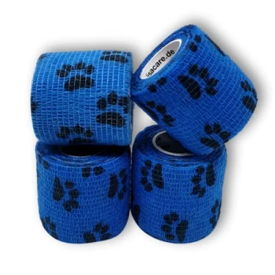 Abbildung von LisaCare Pfotenverband Tierbandagen Blau 5cm x 4,5m 4 St