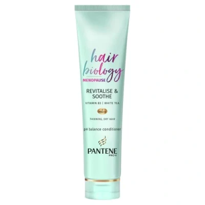 Abbildung von Pantene Revitalise &amp; Soothe Menopause Conditioner für dünner werdendes Haar, 160 ml, Haarverdichtungsmittel, trockene Kopfhautbehandlung mit Pro V, Vitamin B3 und weißem Tee, Haarbiologie