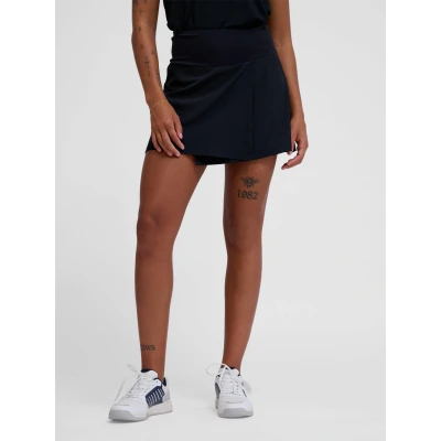 Abbildung von Hummel Court MID Waist Pocket Sportrock, Damen, Größe: 34, Light grey black